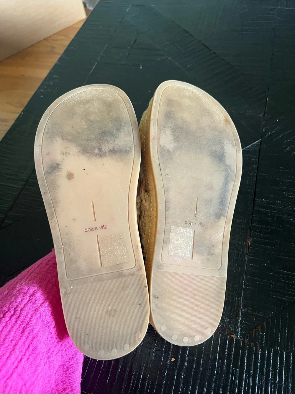 Dolce Vita Wrenley Platform Rafia Sandals Size 10